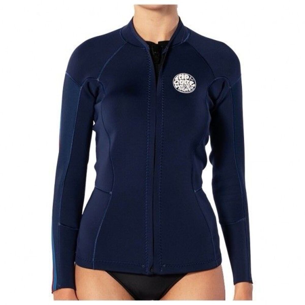 Rip Curl Wetsuit Jacket Women’s Sz 12 Dawn Patrol 1.5mm Surf Zip Blue